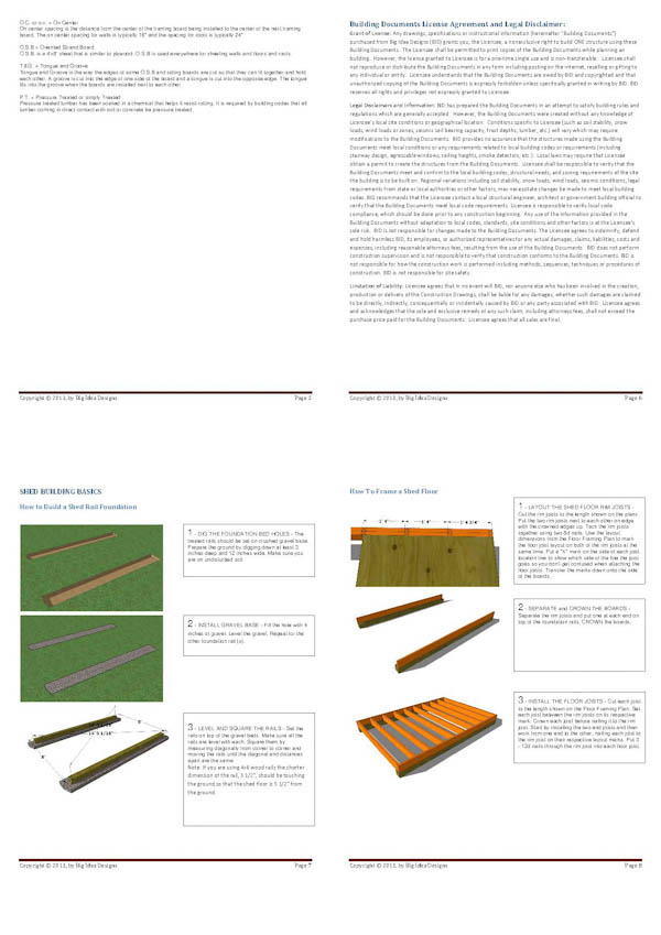 How To Build a Shed Book pages 5-8